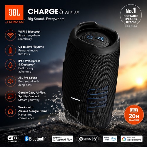 Jbl charge se portable - 5, wi-fi